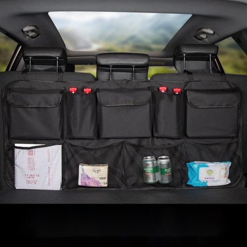 Suv Car Rear Seat Back Hanging Bag Net Pocket Waterproof Car Storage Box Storage Box